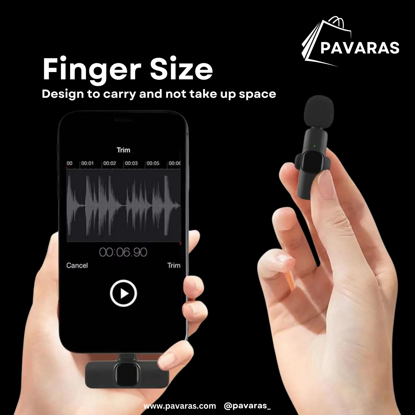 Mini Microphone Crystal-Clear Audio for smartphones (iphone, android), tablets, laptops, and cameras.